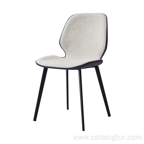 Contemporary upholstered seat wooden dining chair for kitchen